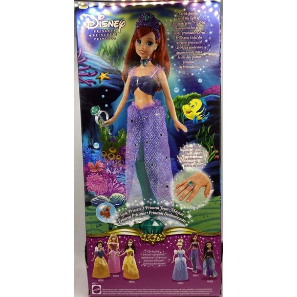Disney Gem Princess Ariel The Little Mermaid Fashion Doll 12 Inch Tiara Scepter - Picture 7 of 15